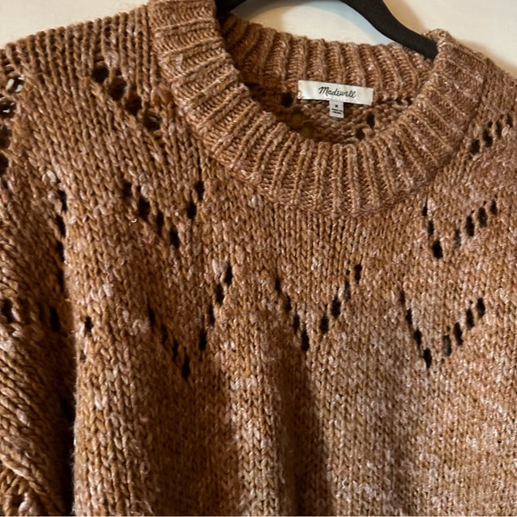 Madewell Brown Sweater with open weave detail Size M - Picture 4 of 4